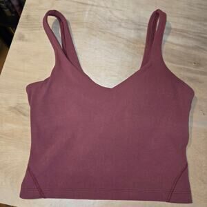 lululemon Align Tank Top Light Support Rust Brown sz 2